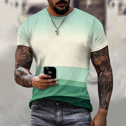 Camiseta de algodón para hombre con estampado completo