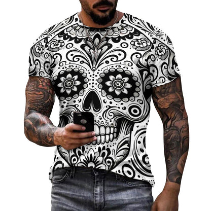 Camiseta de algodón para hombre con estampado completo