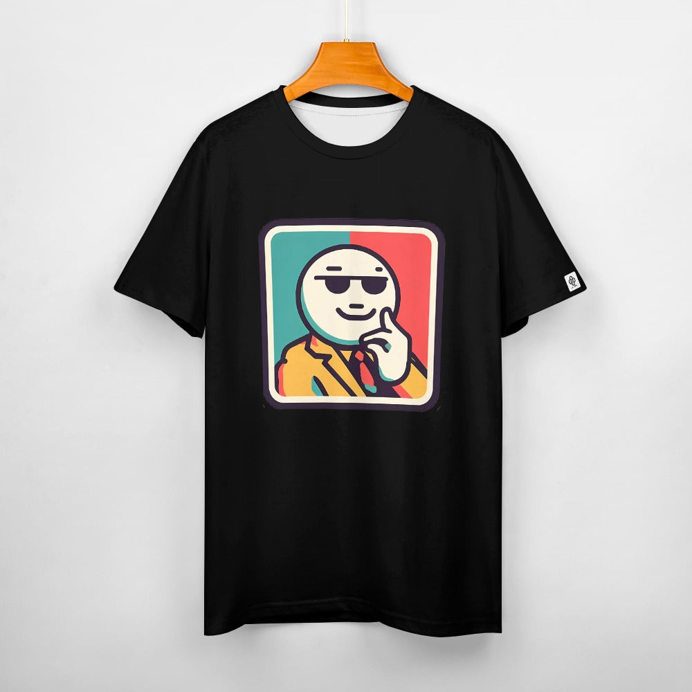 Camiseta de algodón para hombre con estampado frontal