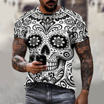 Camiseta de algodón para hombre con estampado completo