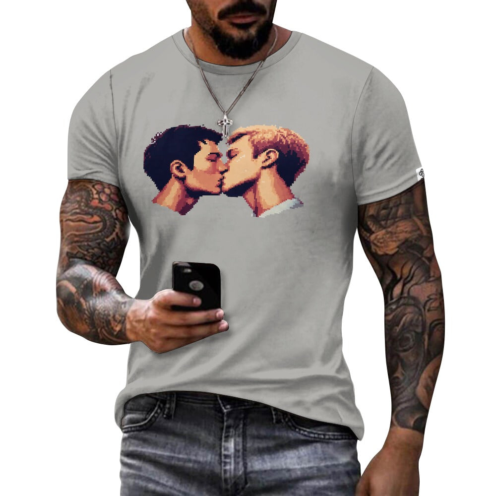 Camiseta de algodón para hombre con estampado frontal