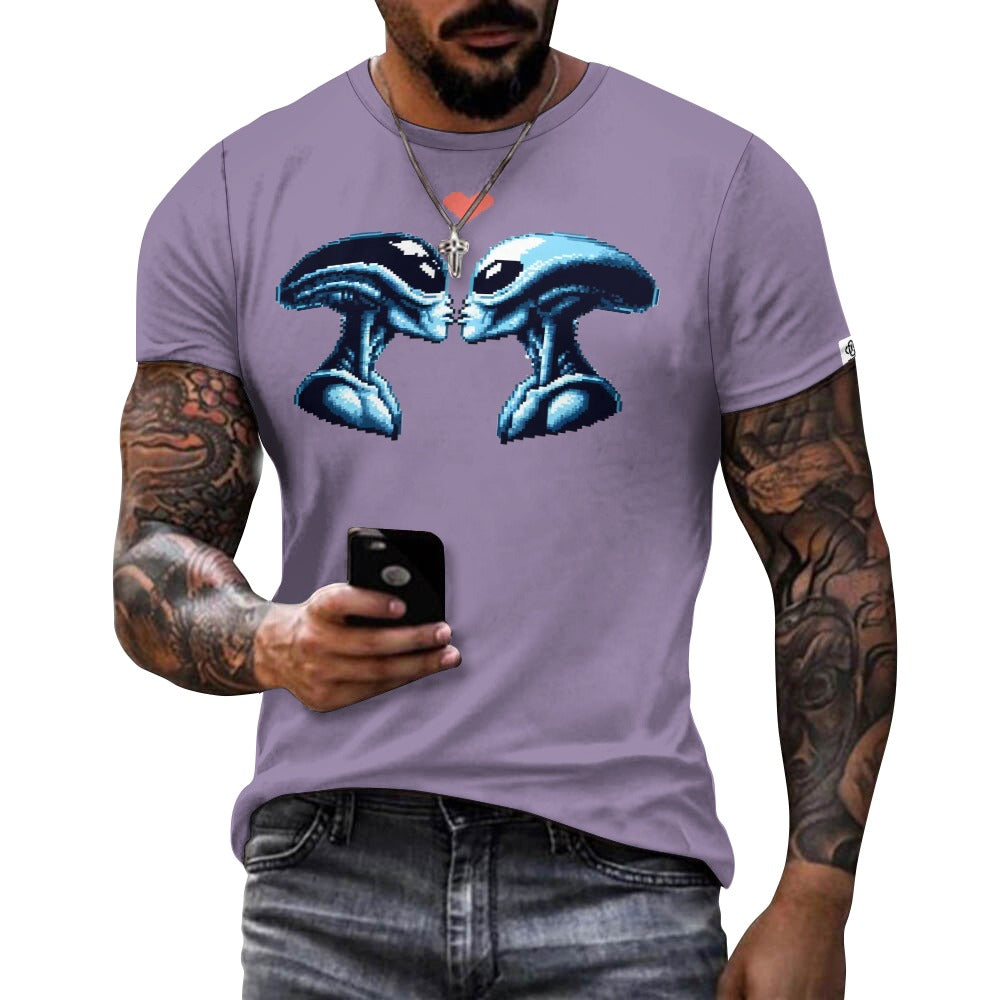 Camiseta de algodón para hombre con estampado frontal