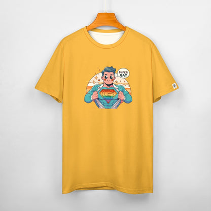 Camiseta de algodón para hombre con estampado frontal