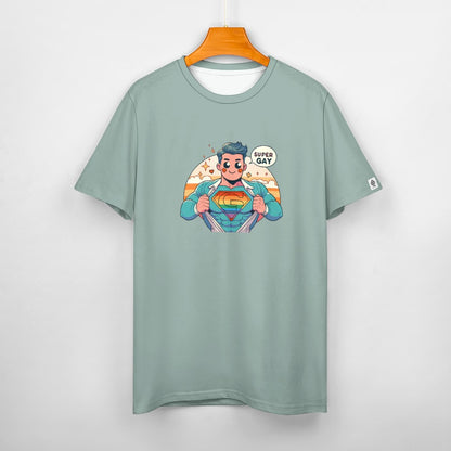 Camiseta de algodón para hombre con estampado frontal