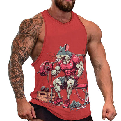 Camiseta sin mangas con estampado completo para hombre