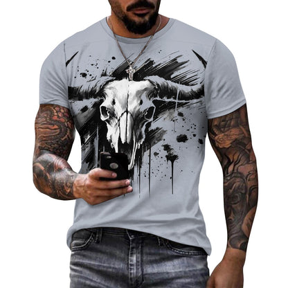 Camiseta de algodón para hombre con estampado completo