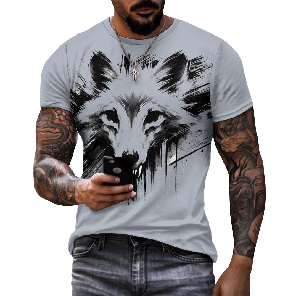 Camiseta de algodón para hombre con estampado completo