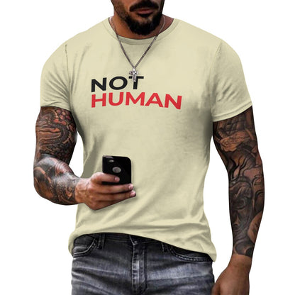 Camiseta de algodón para hombre con estampado frontal