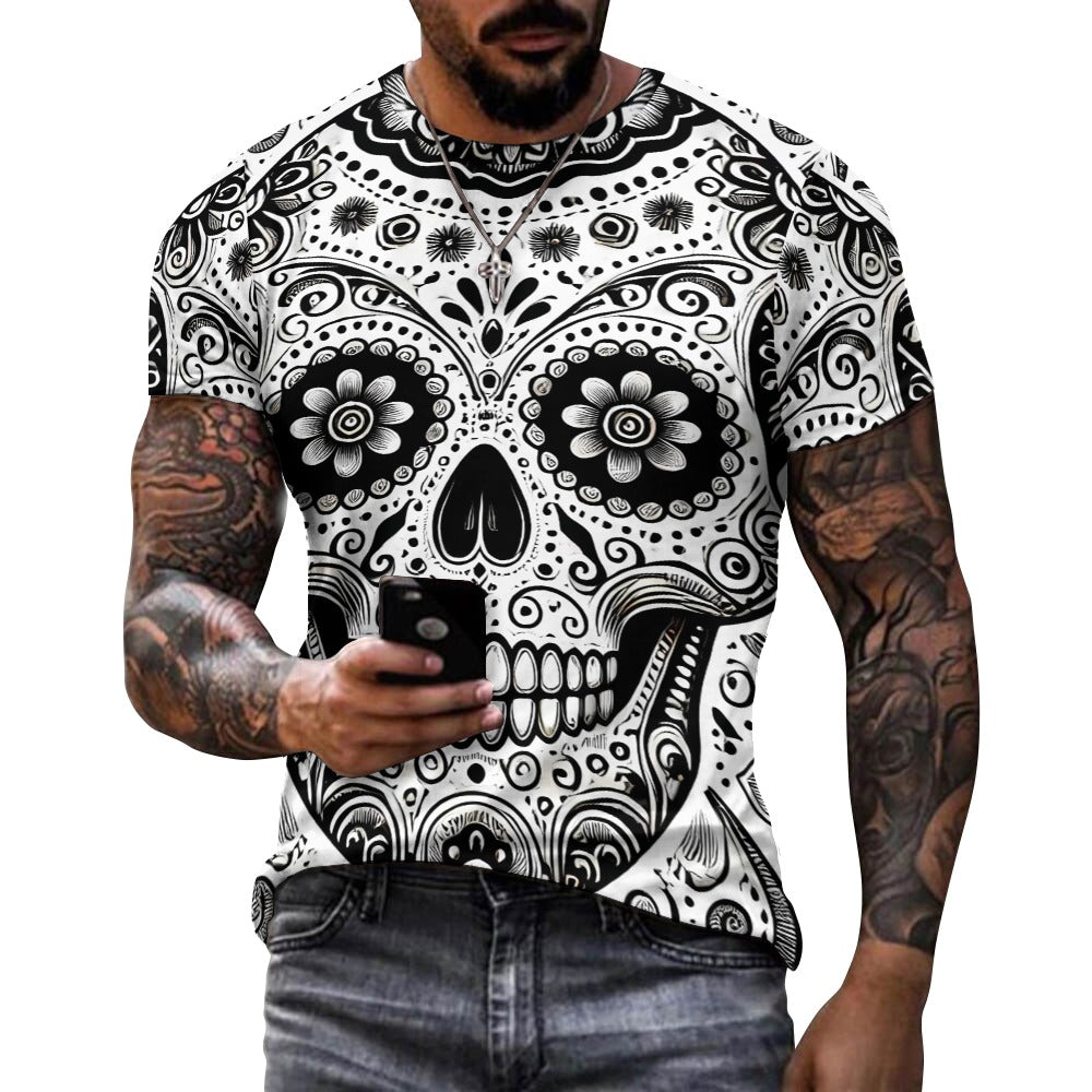 Camiseta de algodón para hombre con estampado completo