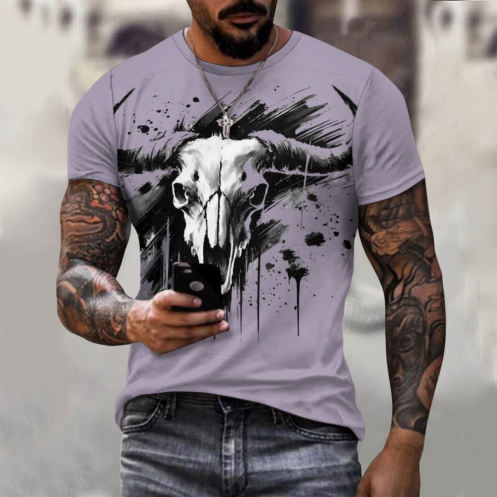 Camiseta de algodón para hombre con estampado completo