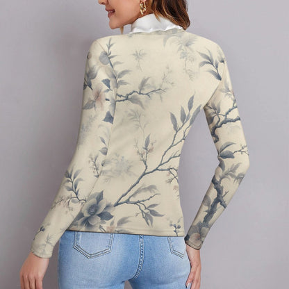 Women's Long Sleeve Lapel Sweater